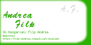 andrea filp business card